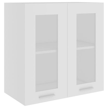 802521 vidaXL Hanging Glass Cabinet "Lyon" White 60x31x60 cm Engineered Wood