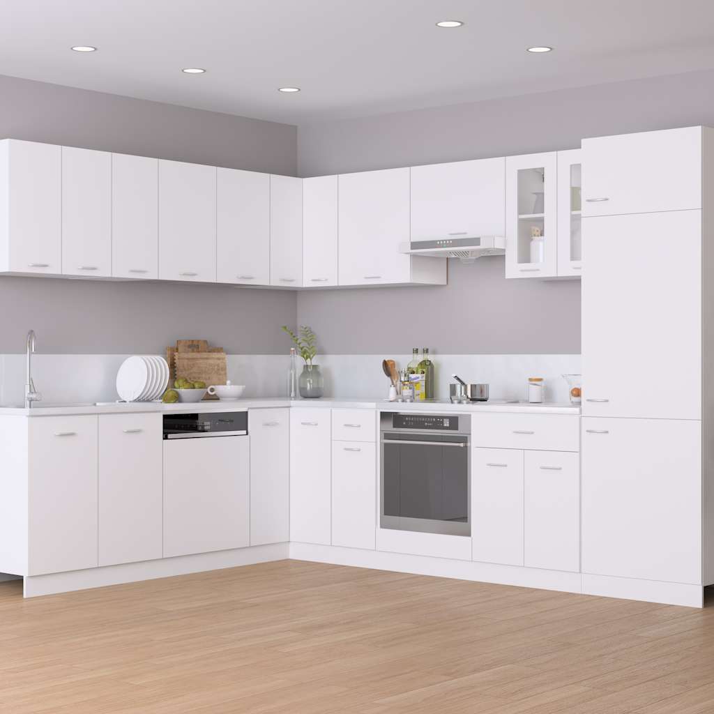 802521 vidaXL Hanging Glass Cabinet "Lyon" White 60x31x60 cm Engineered Wood