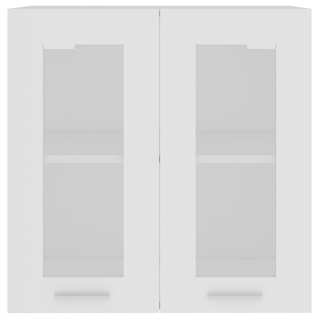802521 vidaXL Hanging Glass Cabinet "Lyon" White 60x31x60 cm Engineered Wood