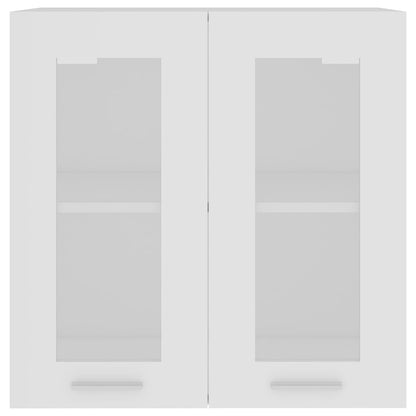 802521 vidaXL Hanging Glass Cabinet "Lyon" White 60x31x60 cm Engineered Wood