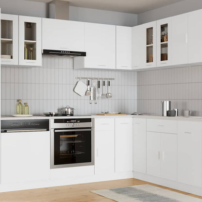 802521 vidaXL Hanging Glass Cabinet "Lyon" White 60x31x60 cm Engineered Wood