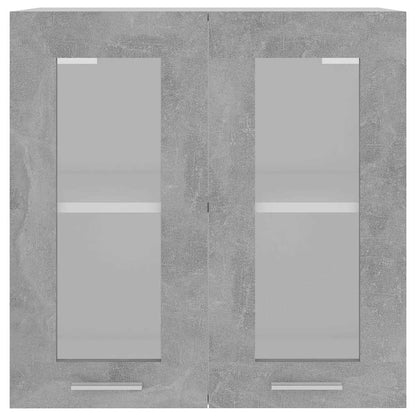 Hanging Glass Cabinet "Lyon" Concrete Grey 60x31x60 cm