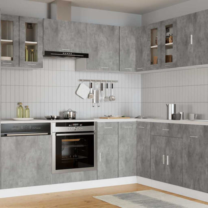Hanging Glass Cabinet "Lyon" Concrete Grey 60x31x60 cm