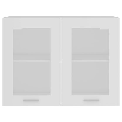 802529 vidaXL Hanging Glass Cabinet "Lyon" White 80x31x60 cm Engineered Wood