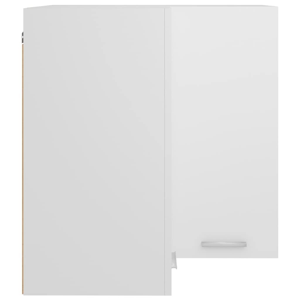 802537 vidaXL Hanging Corner Cabinet "Lyon" White 57x57x60 cm Engineered Wood