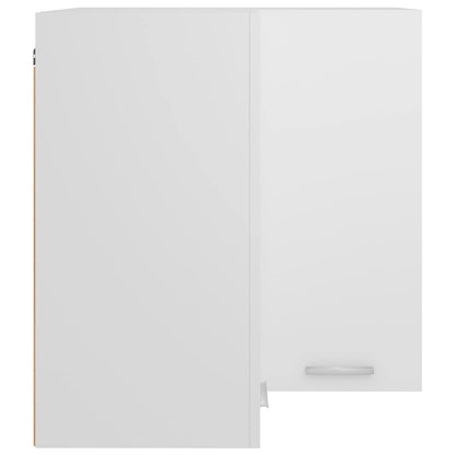 802537 vidaXL Hanging Corner Cabinet "Lyon" White 57x57x60 cm Engineered Wood