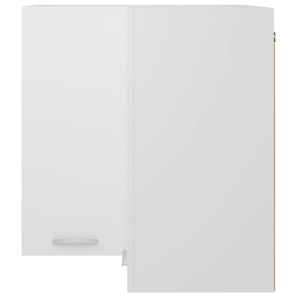 802537 vidaXL Hanging Corner Cabinet "Lyon" White 57x57x60 cm Engineered Wood