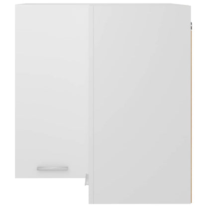 802537 vidaXL Hanging Corner Cabinet "Lyon" White 57x57x60 cm Engineered Wood