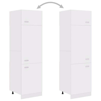 802538 vidaXL Refrigerator Cabinet "Lyon" White 60x57x207 cm Engineered Wood