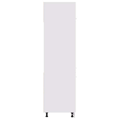 802538 vidaXL Refrigerator Cabinet "Lyon" White 60x57x207 cm Engineered Wood