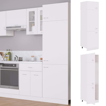 802538 vidaXL Refrigerator Cabinet "Lyon" White 60x57x207 cm Engineered Wood