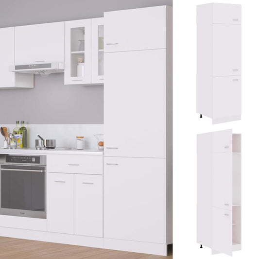 802538 vidaXL Refrigerator Cabinet "Lyon" White 60x57x207 cm Engineered Wood