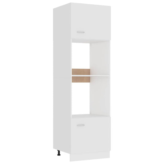 802546 vidaXL Microwave Cabinet "Lyon" White 60x57x207 cm Engineered Wood