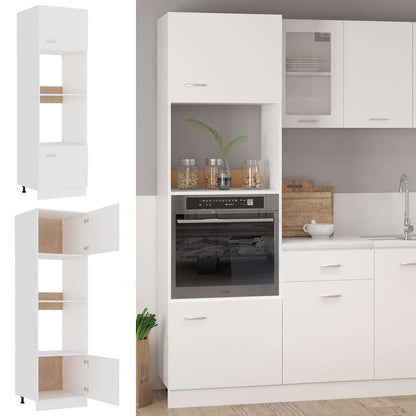 802546 vidaXL Microwave Cabinet "Lyon" White 60x57x207 cm Engineered Wood