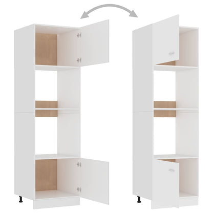 802546 vidaXL Microwave Cabinet "Lyon" White 60x57x207 cm Engineered Wood