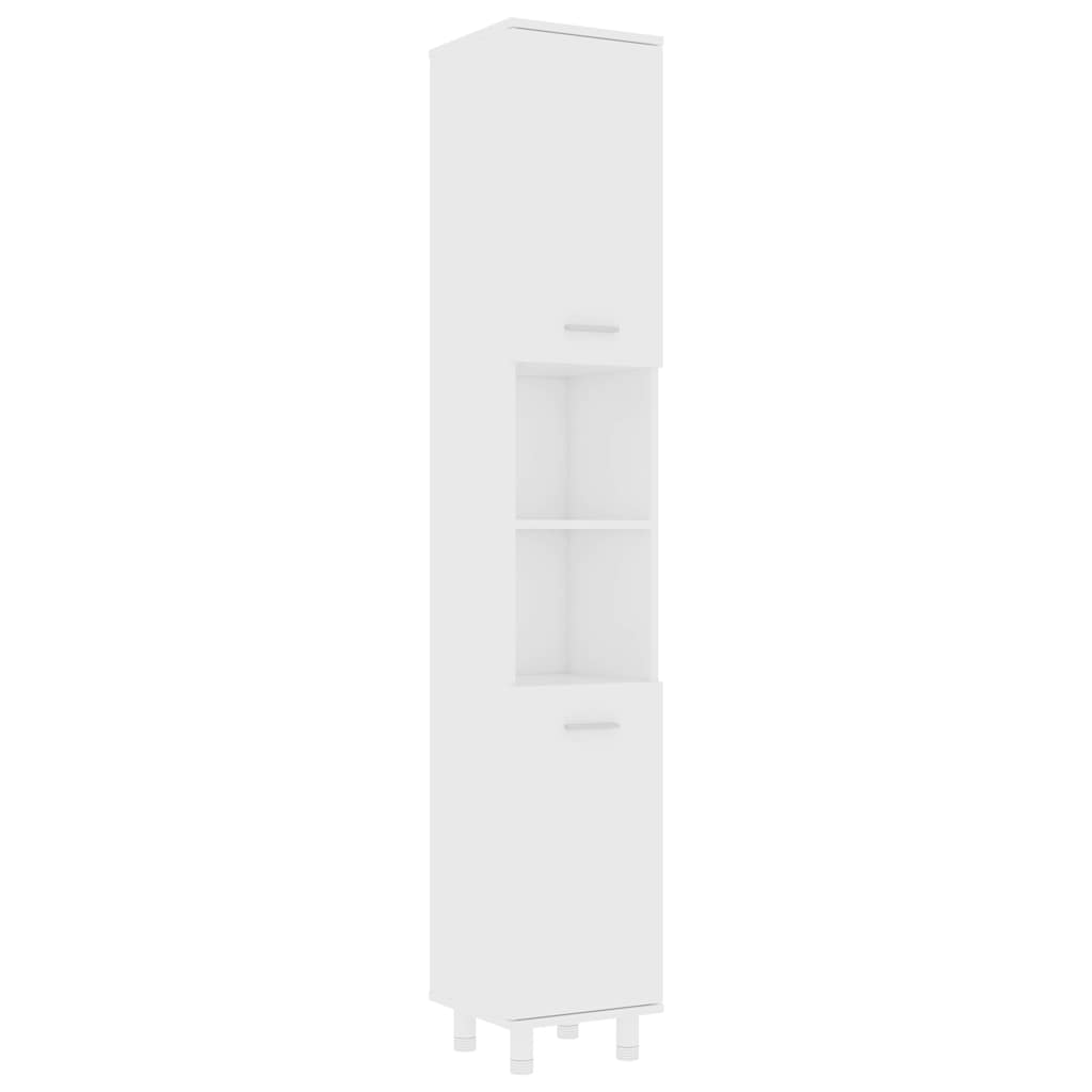 802624 vidaXL Bathroom Cabinet White 30x30x179 cm Engineered Wood