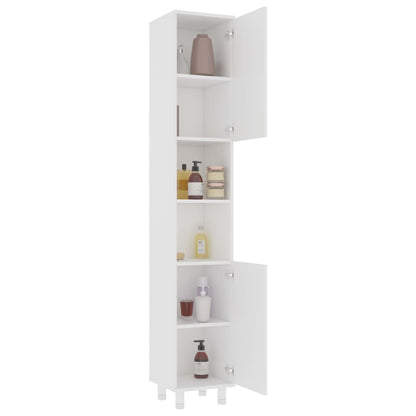 802624 vidaXL Bathroom Cabinet White 30x30x179 cm Engineered Wood