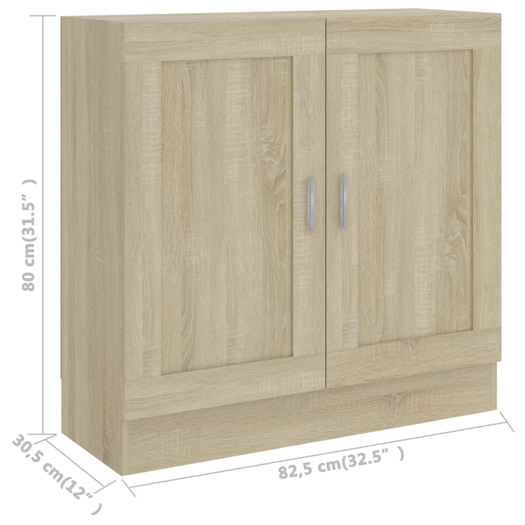 Book Cabinet Sonoma Oak 82.5x30.5x80 cm Engineered Wood
