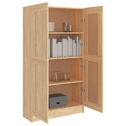 802726 vidaXL Book Cabinet Sonoma Oak 82,5x30,5x150 cm Engineered Wood