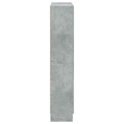 802727 vidaXL Book Cabinet Concrete Grey 82,5x30,5x150 cm Engineered Wood