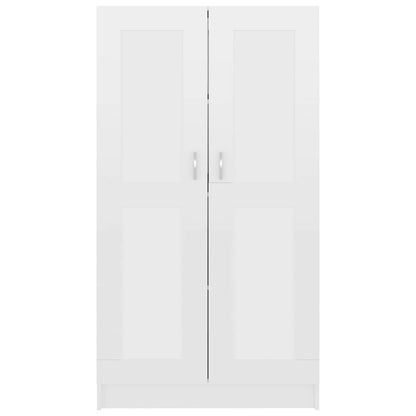 Book Cabinet High Gloss White 82.5x30.5x150 cm Engineered Wood
