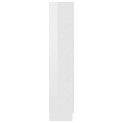 Book Cabinet High Gloss White 82.5x30.5x150 cm Engineered Wood