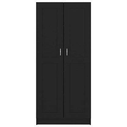 Book Cabinet Black 82,5x30,5x185,5 cm Engineered Wood
