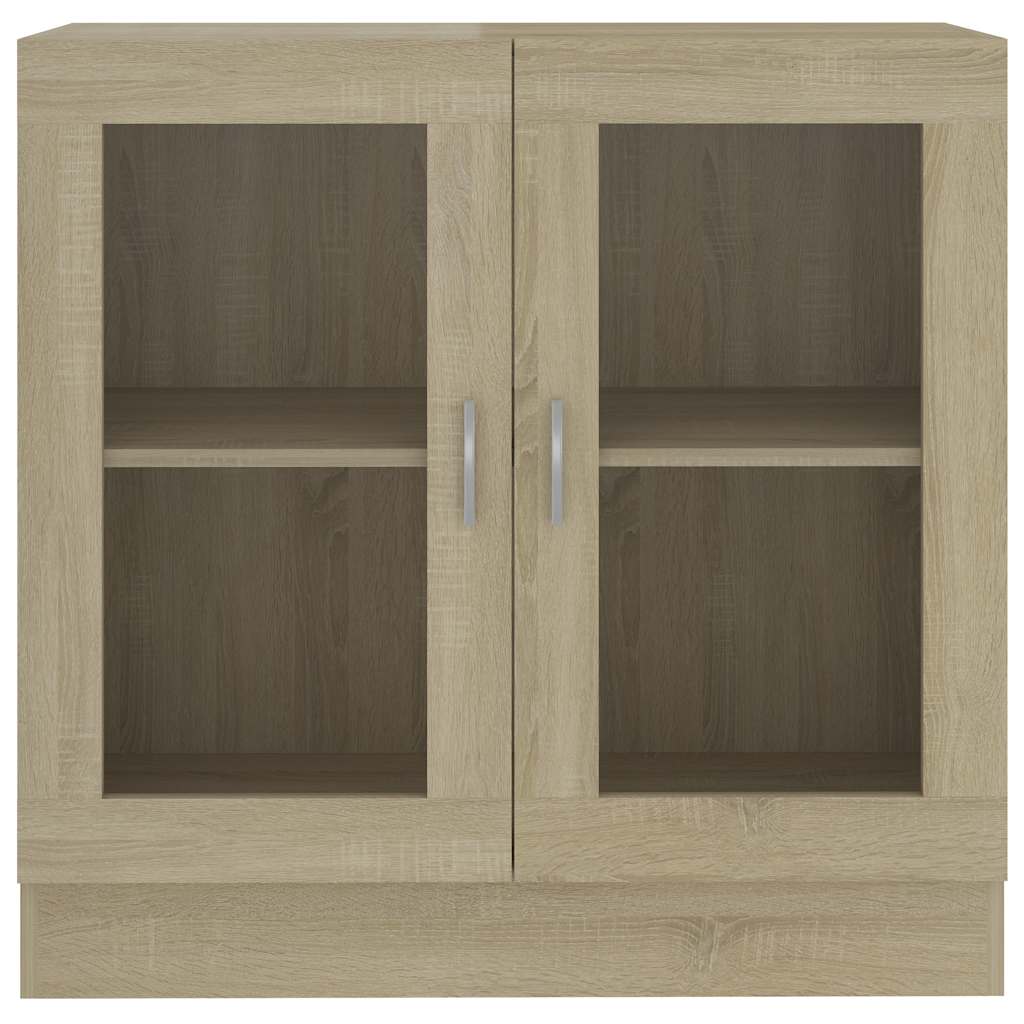 Vitrine Cabinet Sonoma Oak 82.5x30.5x80 cm Engineered Wood