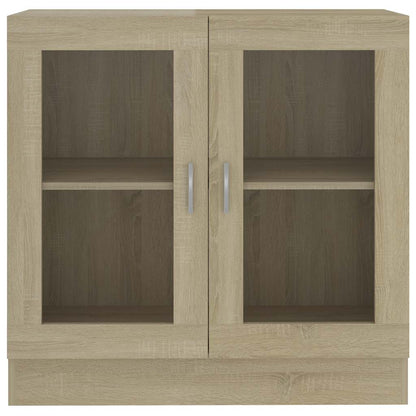 Vitrine Cabinet Sonoma Oak 82.5x30.5x80 cm Engineered Wood