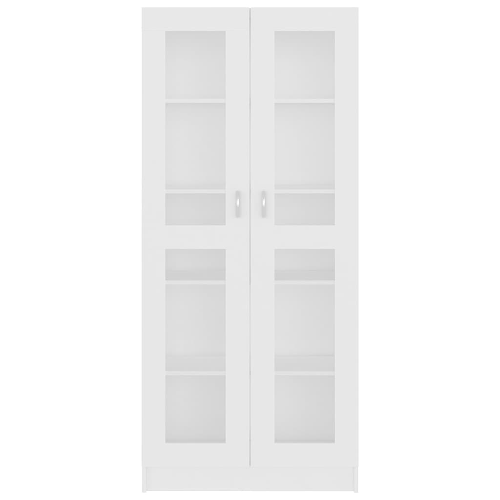 802768 vidaXL Vitrine Cabinet White 82,5x30,5x185 cm Engineered Wood