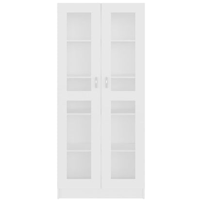 802768 vidaXL Vitrine Cabinet White 82,5x30,5x185 cm Engineered Wood
