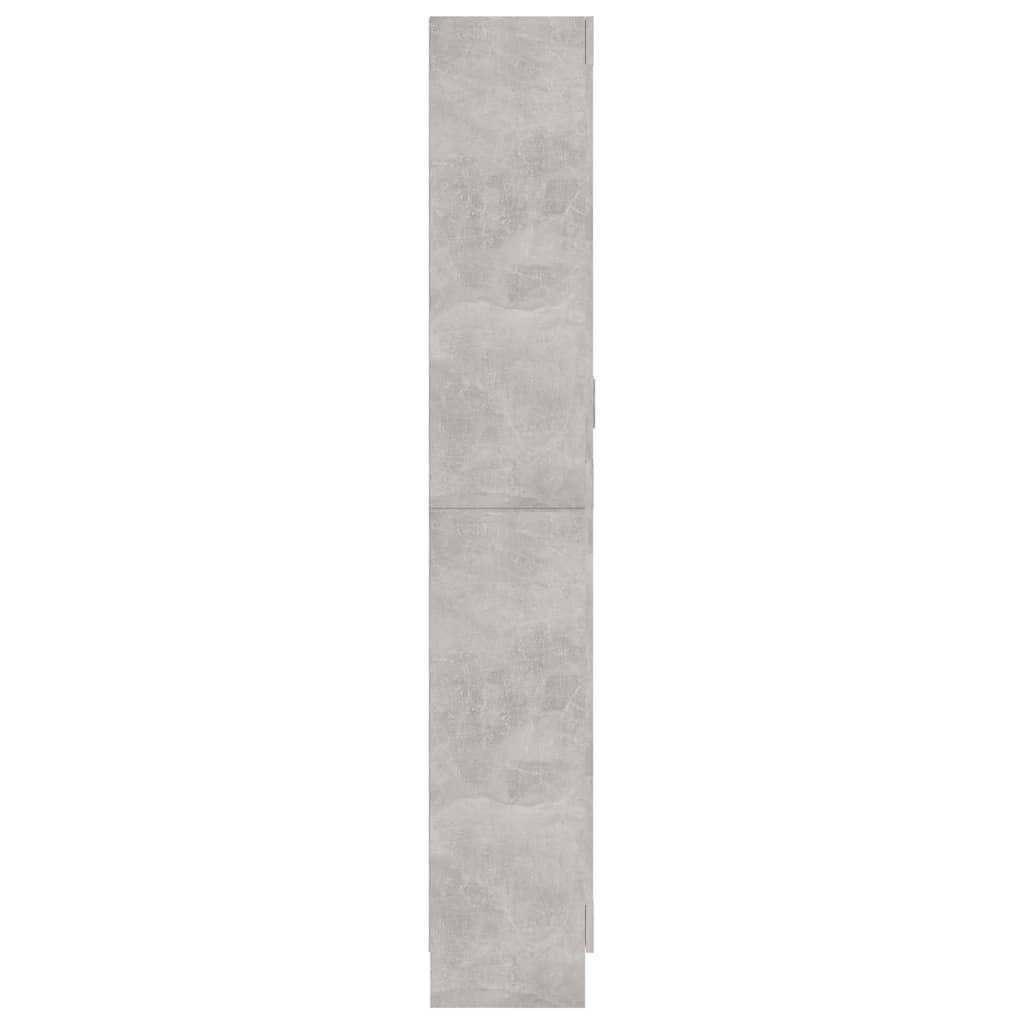 802772 vidaXL Vitrine Cabinet Concrete Grey 82,5x30,5x185 cm Engineered Wood