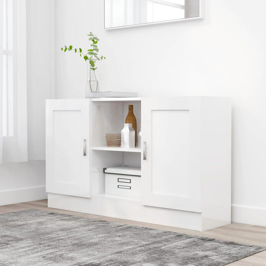 802777 vidaXL Sideboard White 120x30,5x70 cm Engineered Wood
