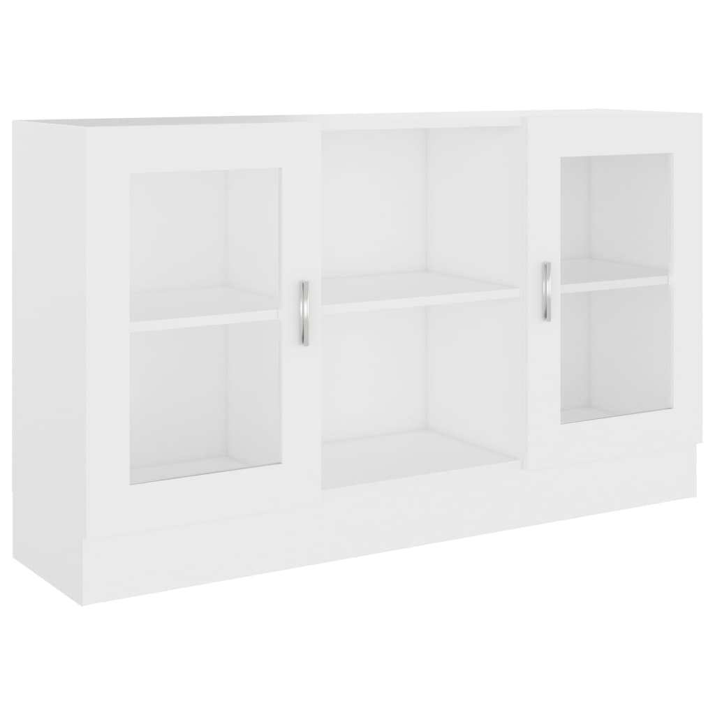 Vitrine Cabinet White 120x30,5x70 cm Engineered Wood