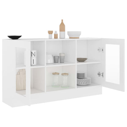 Vitrine Cabinet White 120x30,5x70 cm Engineered Wood