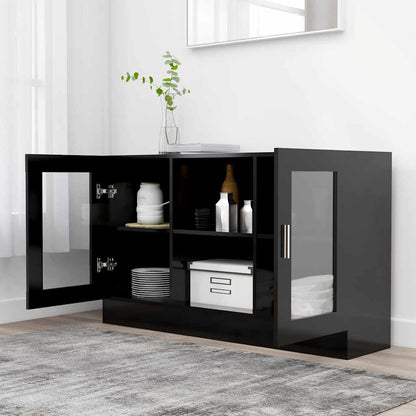 Vitrine | Black | Engineered wood, glass | 120 cm x 30.5 cm x 70 cm