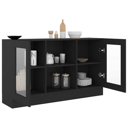 Vitrine | Black | Engineered wood, glass | 120 cm x 30.5 cm x 70 cm