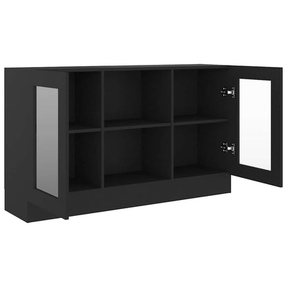 Vitrine | Black | Engineered wood, glass | 120 cm x 30.5 cm x 70 cm