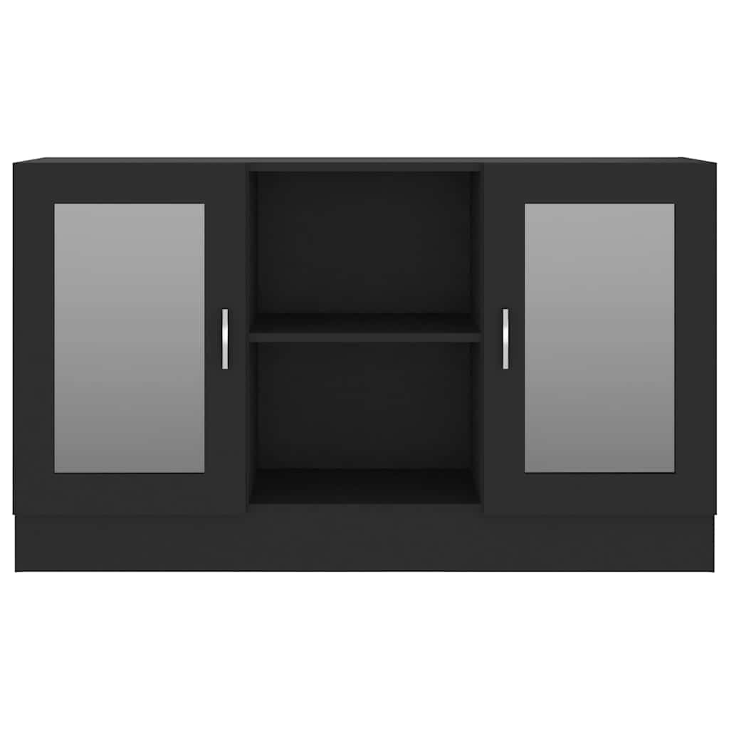 Vitrine | Black | Engineered wood, glass | 120 cm x 30.5 cm x 70 cm