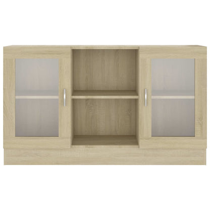 Vitrine Cabinet Sonoma Oak 120x30.5x70 cm Engineered Wood
