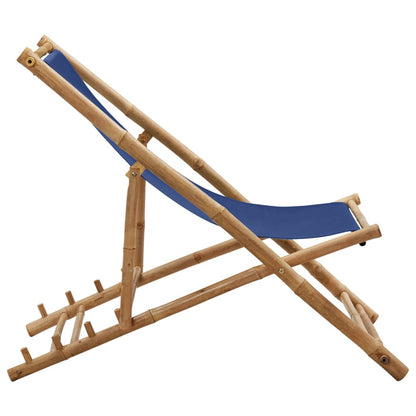 Beach Chair | Navy Blue | Bamboo | Compact | Foldable | Beach Chair