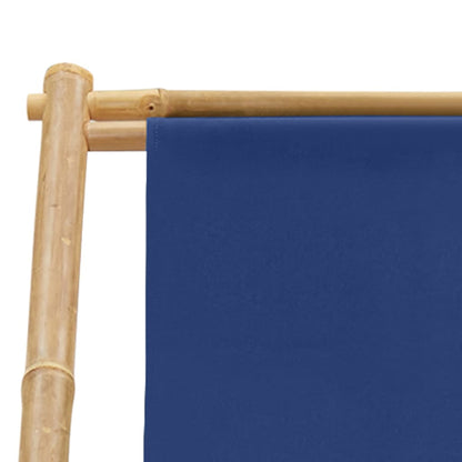 Beach Chair | Navy Blue | Bamboo | Compact | Foldable | Beach Chair
