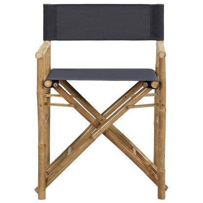 Director's Chair | Set of 2 | Dark Grey | Bamboo, Polyester | Standard