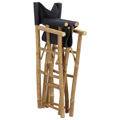 Director's Chair | Set of 2 | Dark Grey | Bamboo, Polyester | Standard