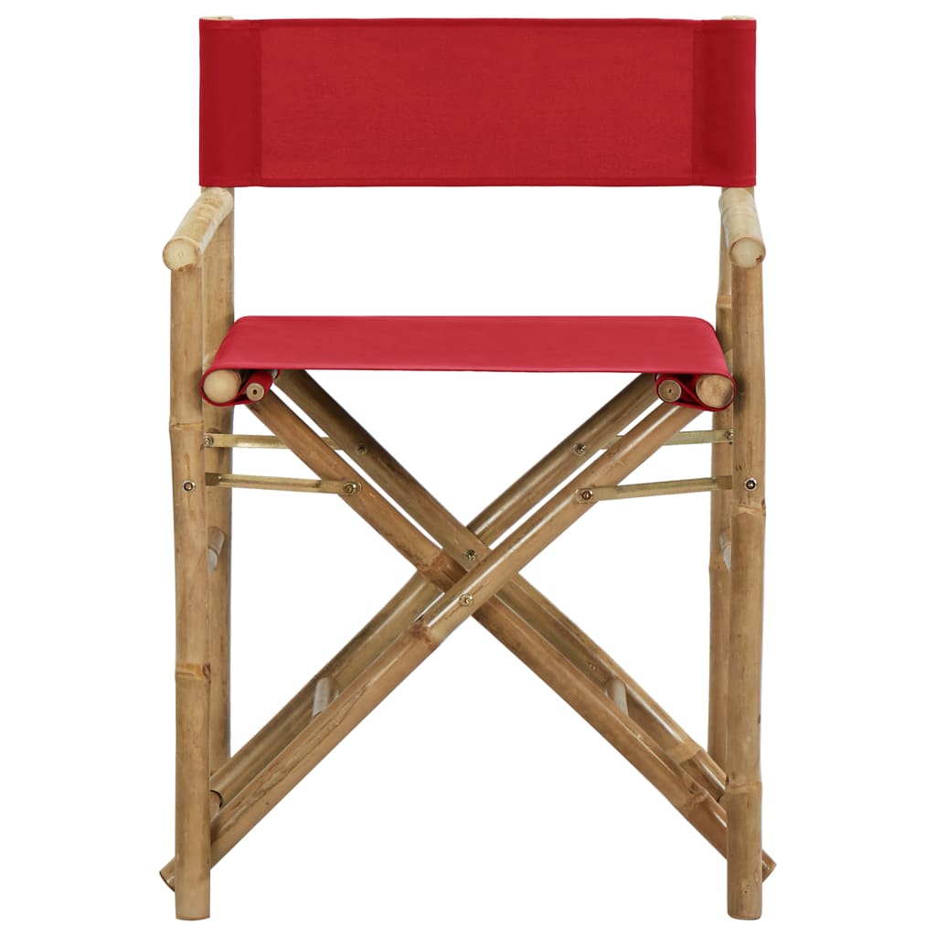 Director's Chair | Set of 2 | Red | Bamboo, Polyester | Standard