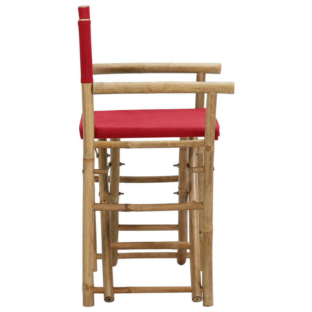 Director's Chair | Set of 2 | Red | Bamboo, Polyester | Standard