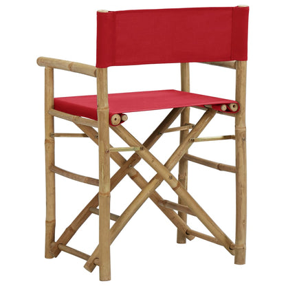Director's Chair | Set of 2 | Red | Bamboo, Polyester | Standard
