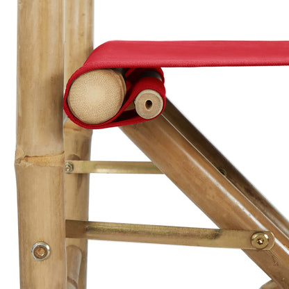 Director's Chair | Set of 2 | Red | Bamboo, Polyester | Standard