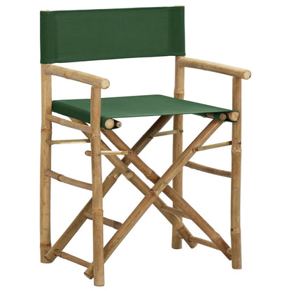 Directors Chair | Set of 2 | Green | Bamboo, fabric (100% polyester)