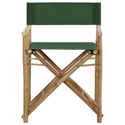 Directors Chair | Set of 2 | Green | Bamboo, fabric (100% polyester)